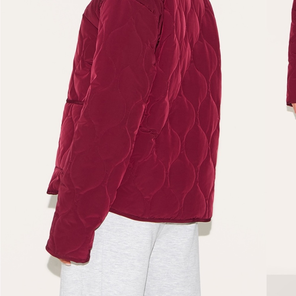 PrettyLittleThing Deep Red Quilted Jacket - Picture 5 of 6
